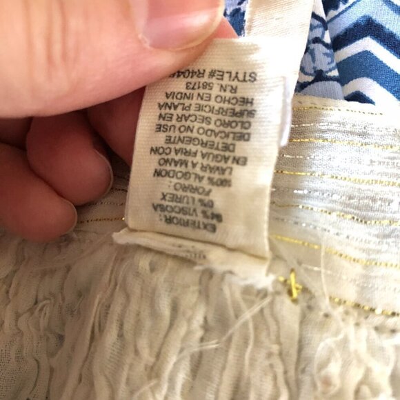 RAGA x Anthropologie Gold Metallic Bohemian Top Blouse XS - Picture 9 of 9